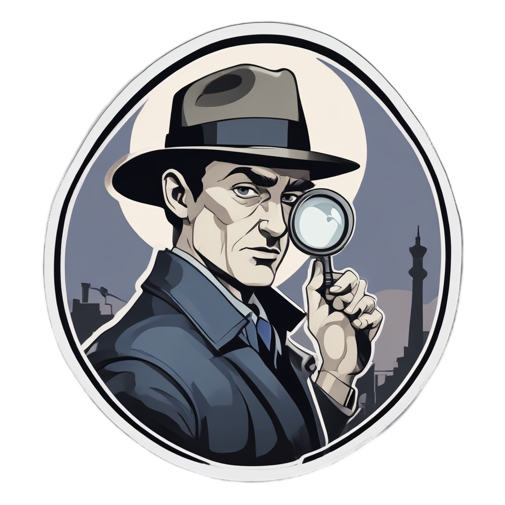 Moon Detective Sleuth — moon stickers