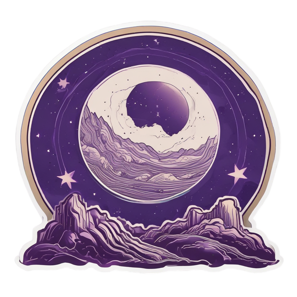 Moon Star Gazer — galaxy stickers