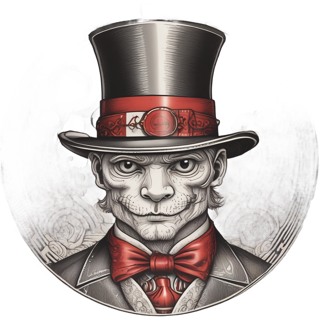 Moon with Top Hat — moon stickers