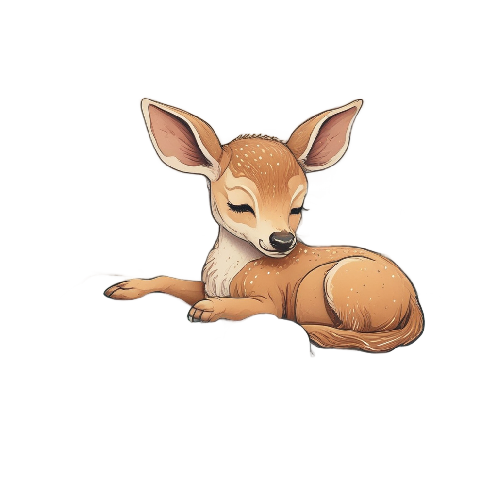 Moonbeam Fawn Dreams — woodland nursery stickers