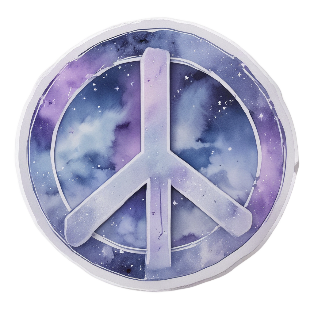Moonlight Peace Glow — groovy y2k stickers