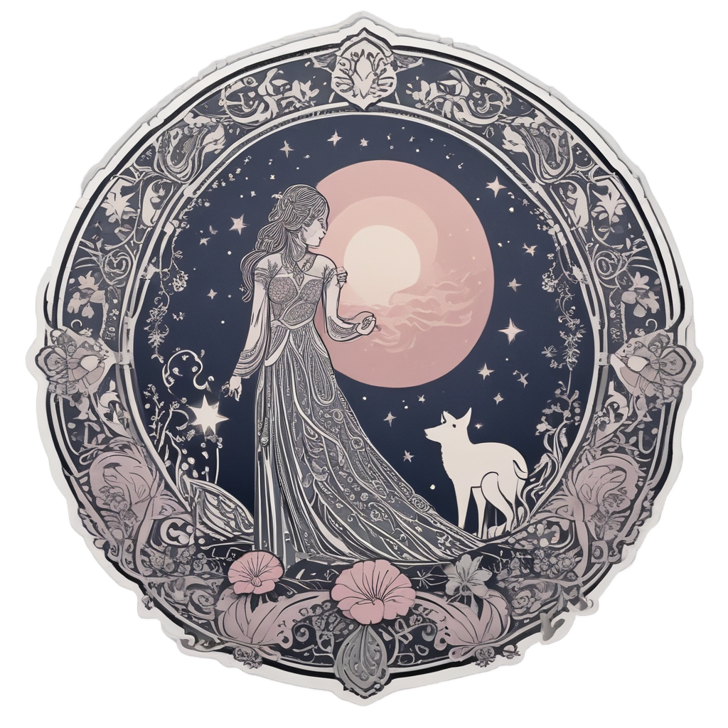 Moonlit Arch Wanderer — boho nursery stickers