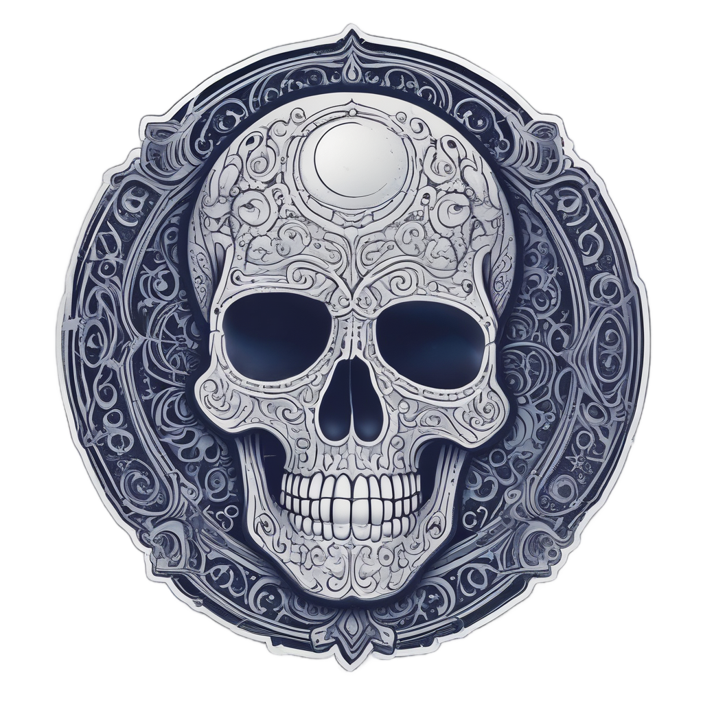 Moonlit Calavera Dancer — sugar skull stickers