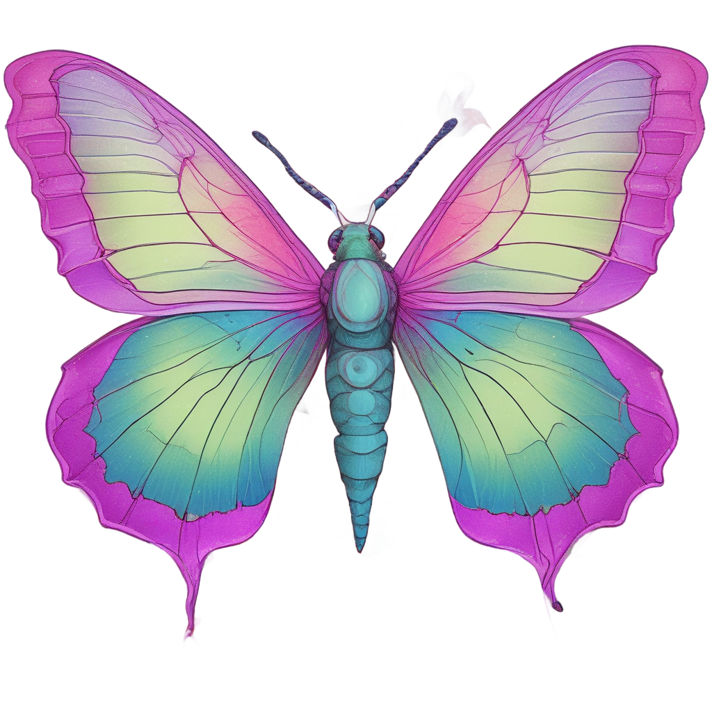 Moth in Rose Glow — insects stickers