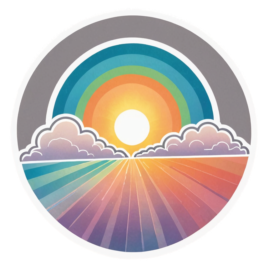 Just Begin (holographic) — motivational stickers