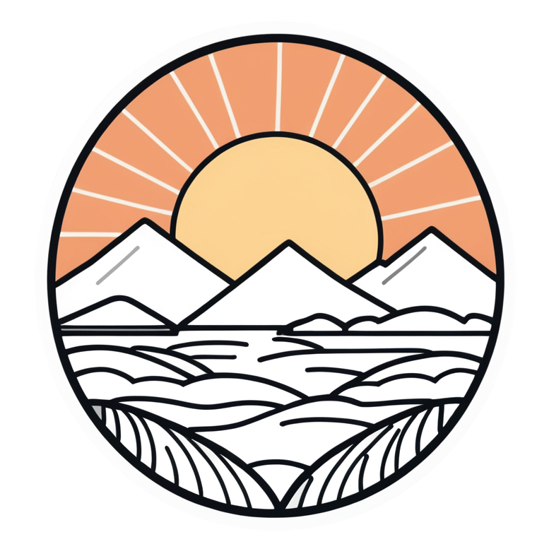 Just Begin (lineart) — motivational stickers