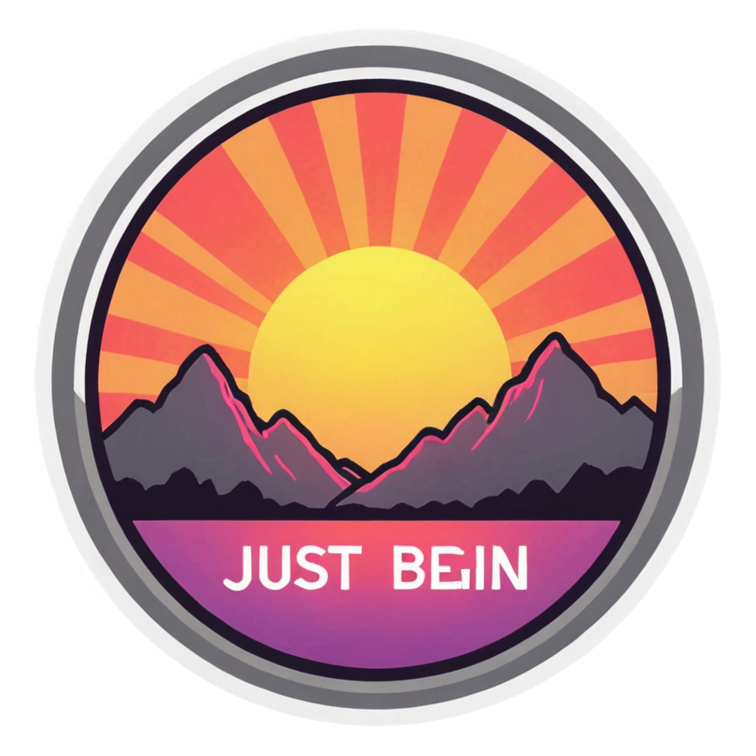 Just Begin (neon) — motivational stickers