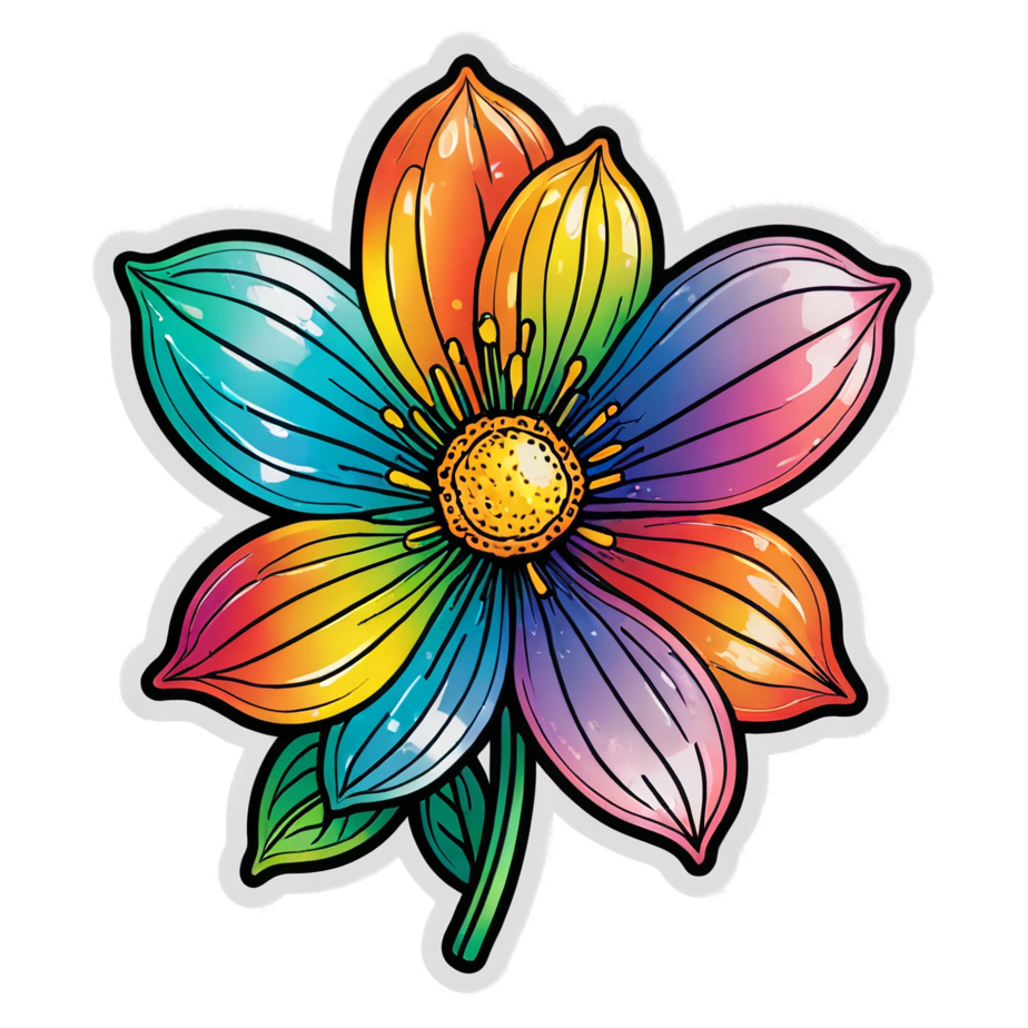 Bloom Anyway (holographic) — motivational stickers