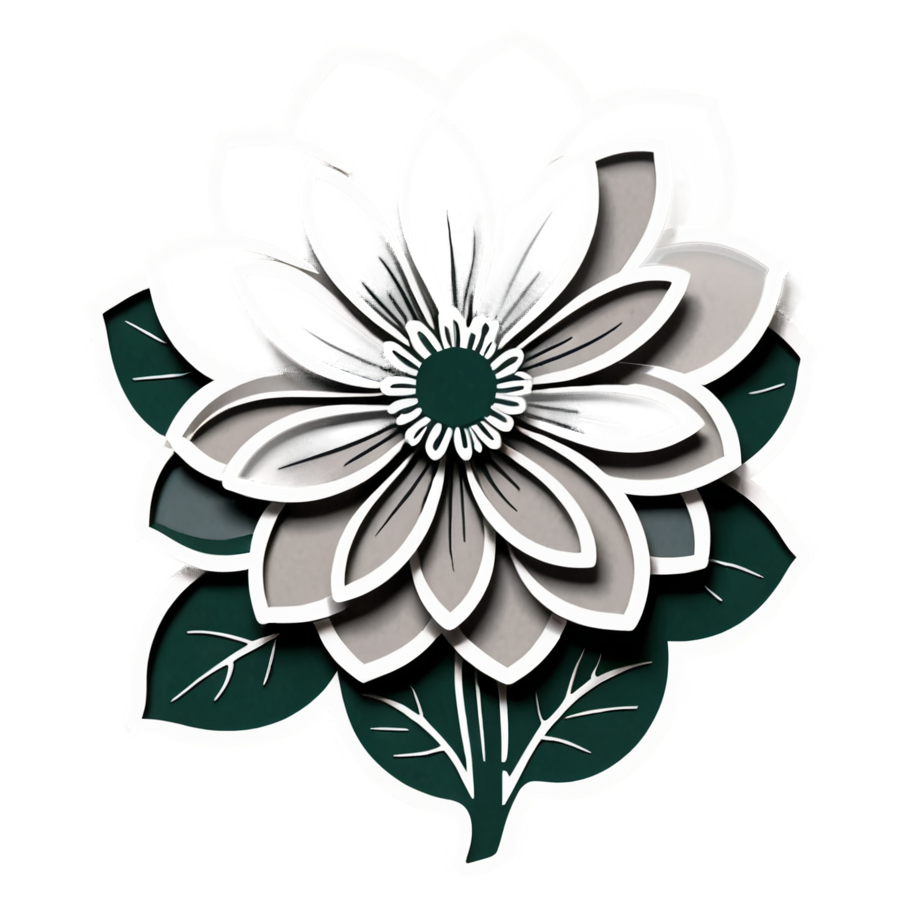 Bloom Anyway (papercut) — motivational stickers