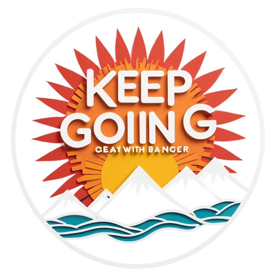 Keep Going (papercut) — motivational stickers