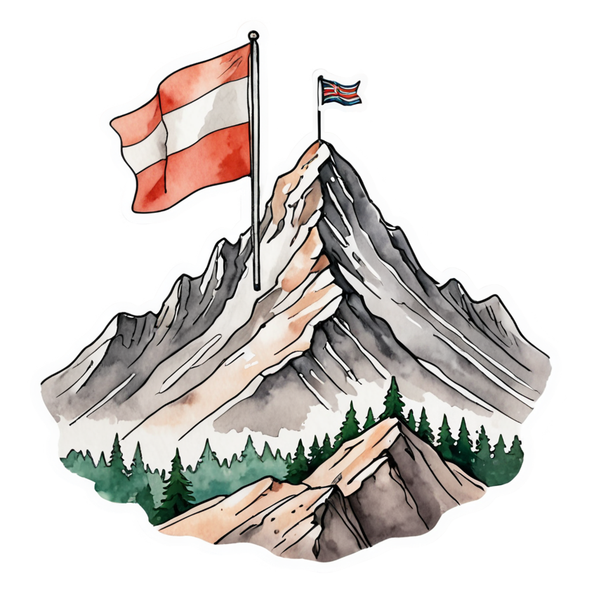 One Step (watercolor) — motivational stickers