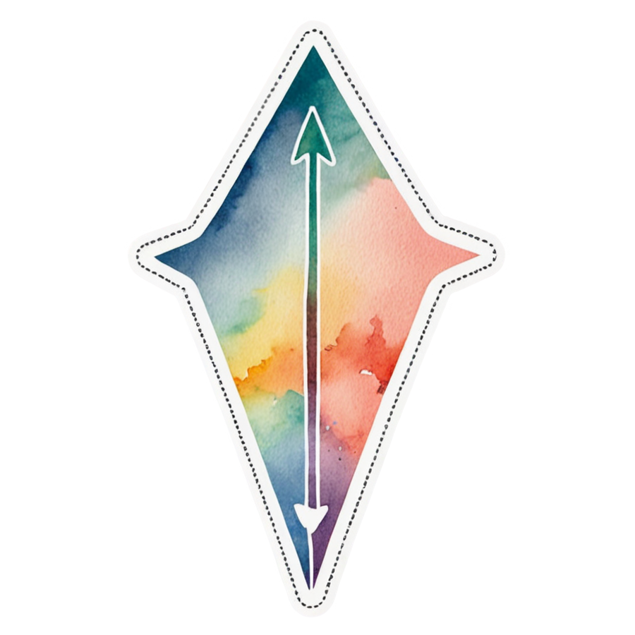 Progress Over Perfect (watercolor) — motivational stickers