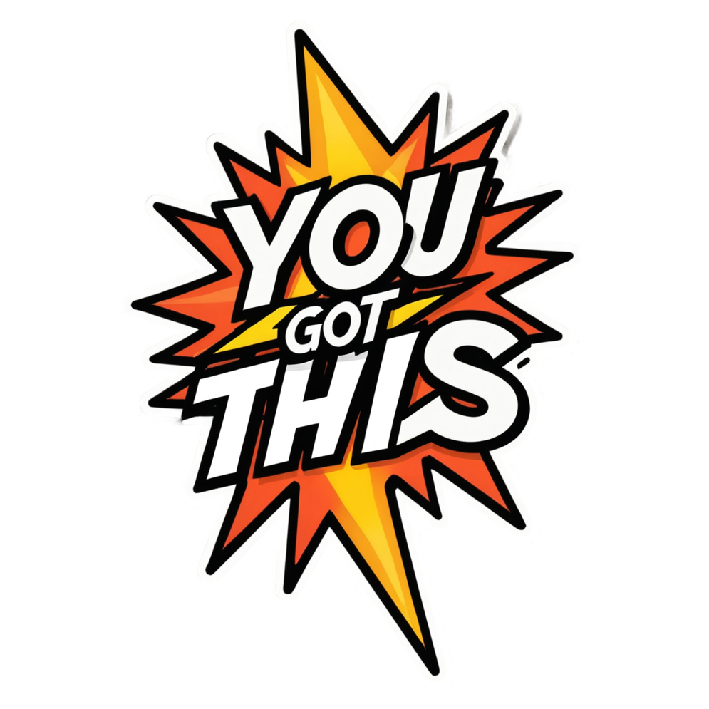 You Got This (lineart) — motivational stickers