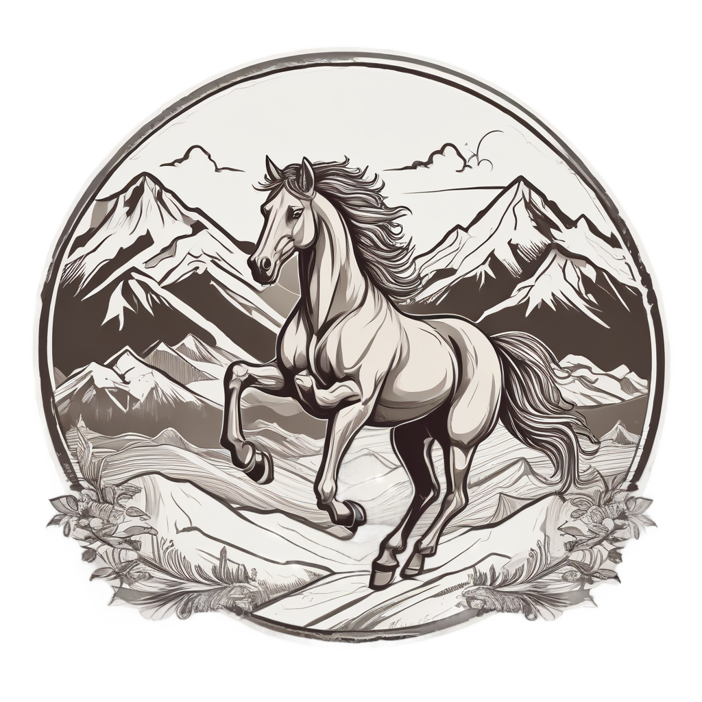 Mountain Peak Galloper — horses stickers