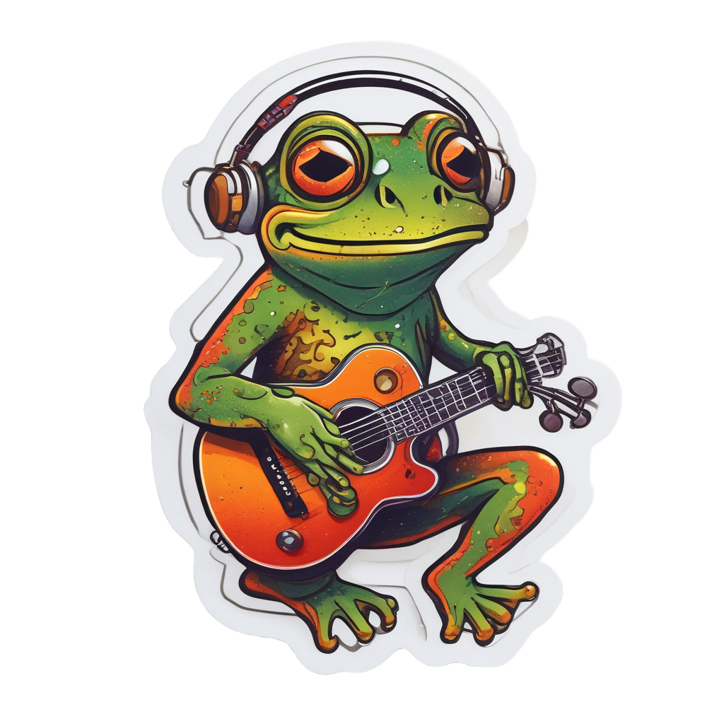 Music Jam Frog — music stickers