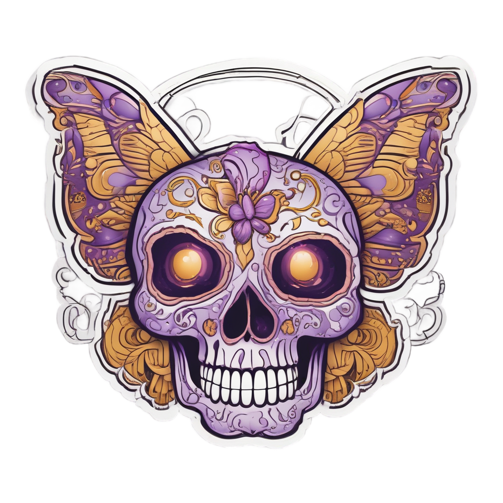 Music Note Calavera Wing — music stickers