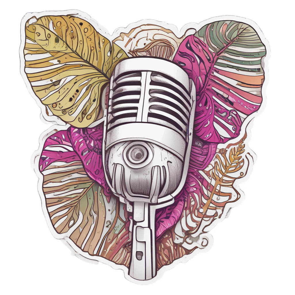 Music Note Monstera — music stickers