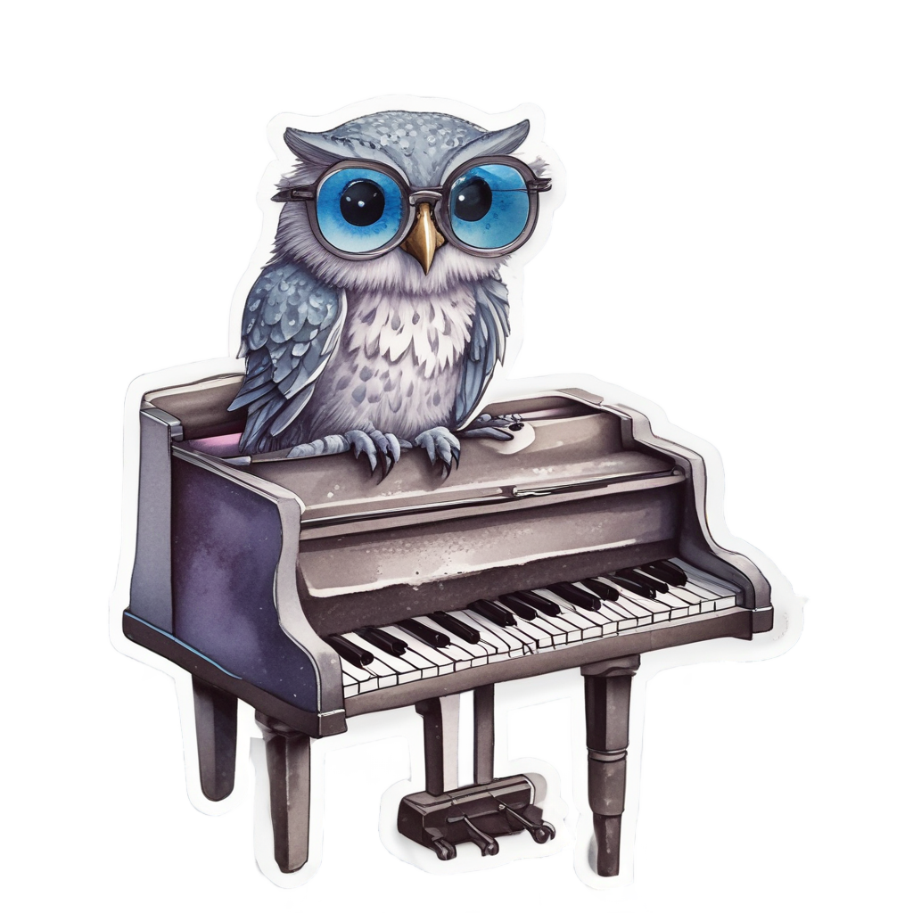 Musical Jazz Owl — birds stickers