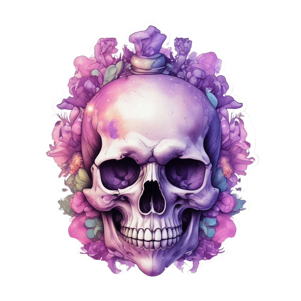 Mystic Amethyst Skull — crystals & healing stickers