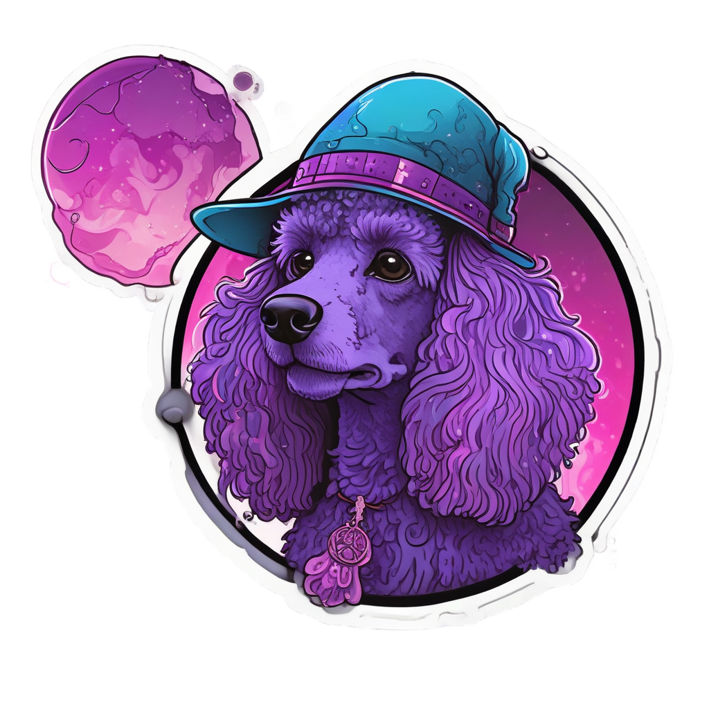 Mystic Poodle Fortune Teller — dogs stickers