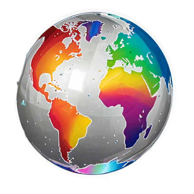 Love Earth (holographic) — nature lover stickers