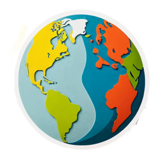 Love Earth (papercut) — nature lover stickers