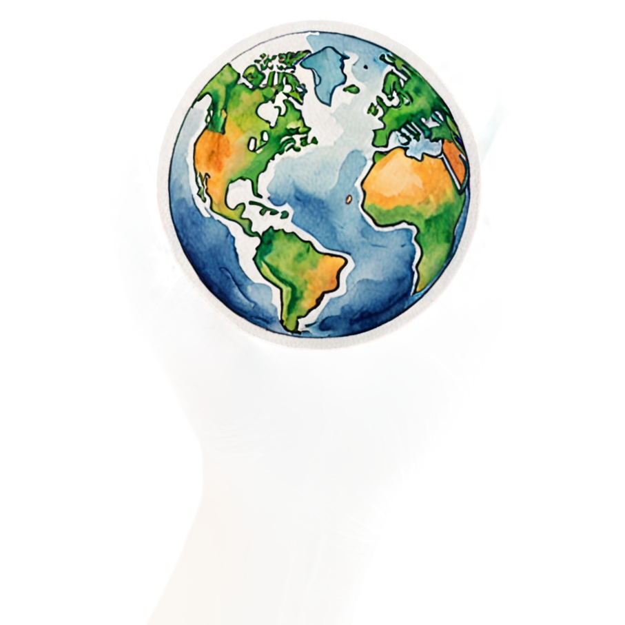 Love Earth (watercolor) — nature lover stickers