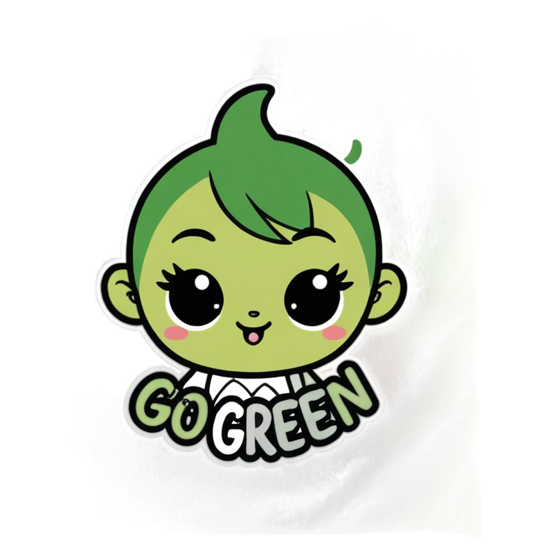 Go Green (kawaii) — kawaii stickers