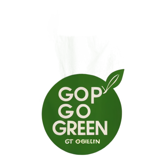 Go Green (lineart) — nature lover stickers