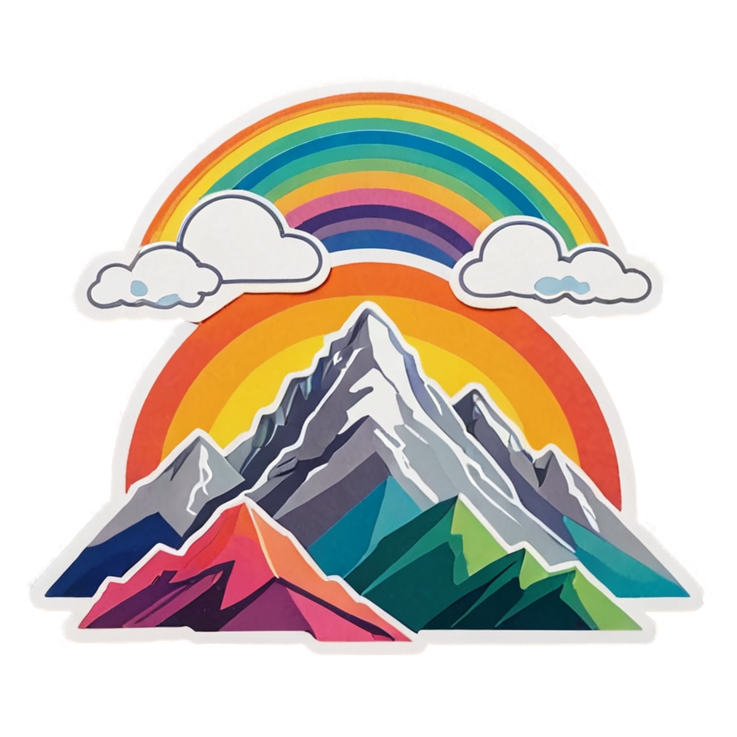 Mountain Range (holographic) — nature lover stickers