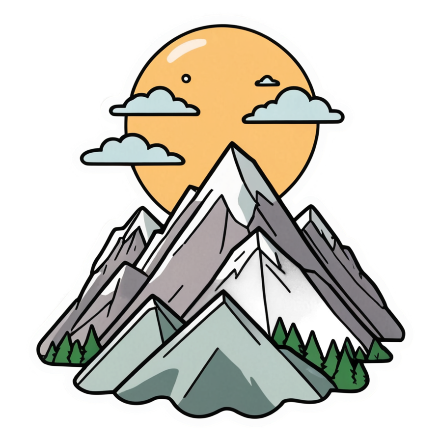 Mountain Range (kawaii) — kawaii stickers