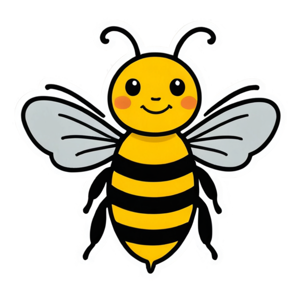 Save The Bees (lineart) — nature lover stickers