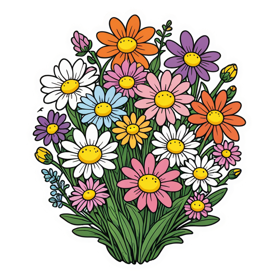 Wildflowers (kawaii) — kawaii stickers