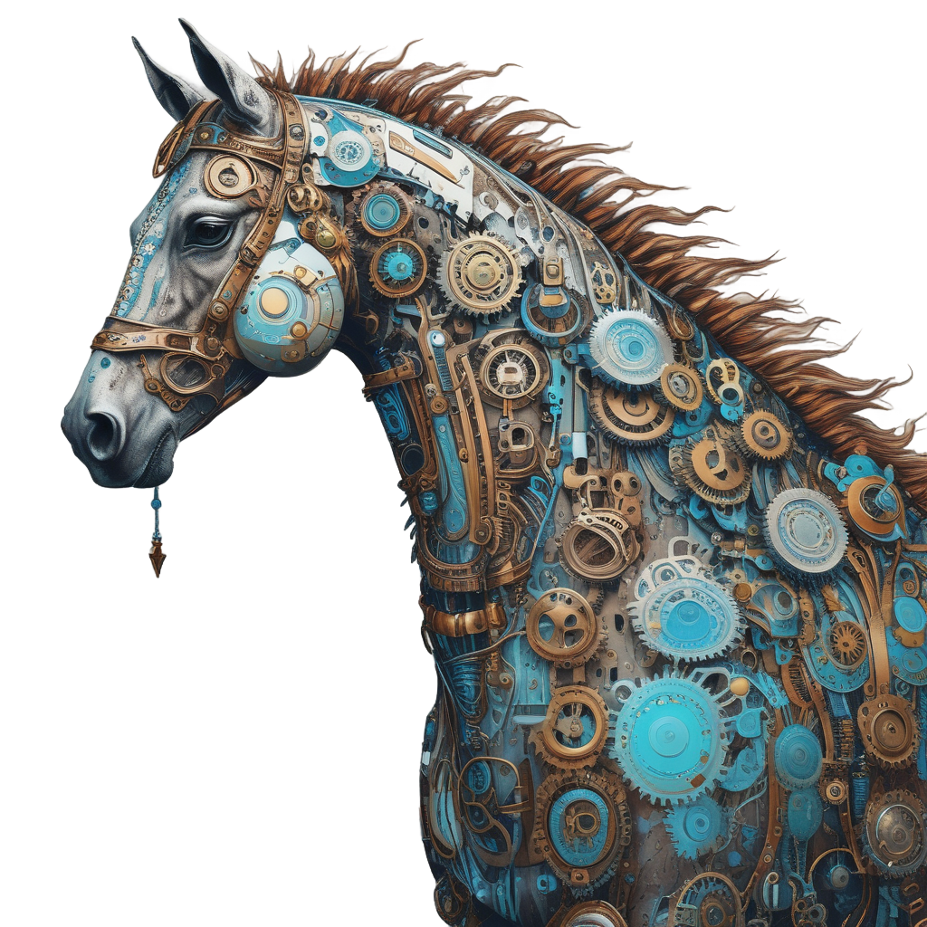 Neon Appaloosa Steampunk — horses stickers
