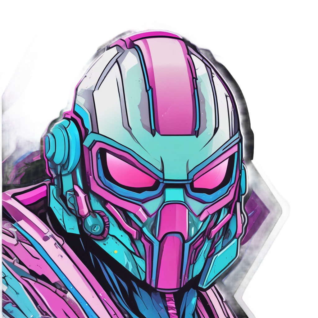 Neon Blade Stalker — horror stickers