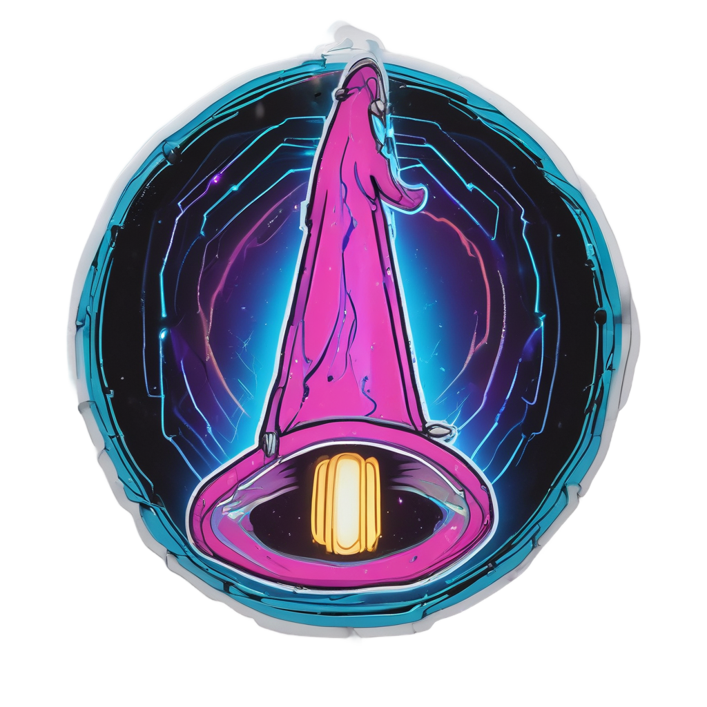 Neon Bolt Jester — high voltage stickers