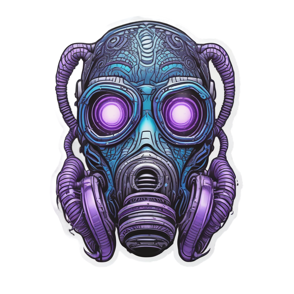 Neon Cobra Gas Mask — gas mask stickers
