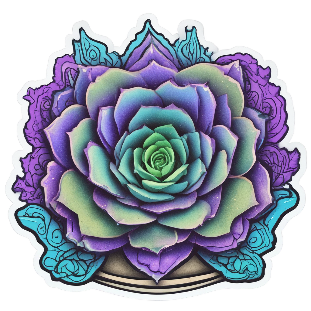Neon Crown Succulent — succulents stickers