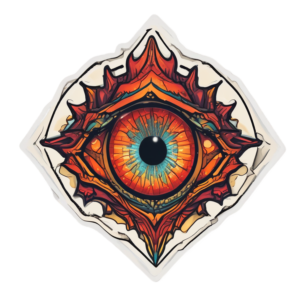 Neon Dragon Eye — dragon stickers