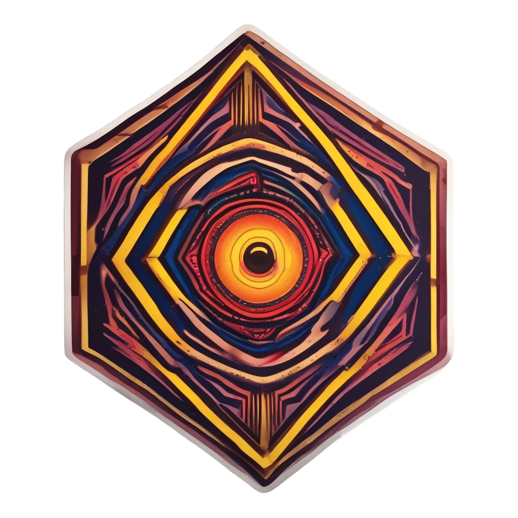 Neon Eye Hazard — warning signage stickers