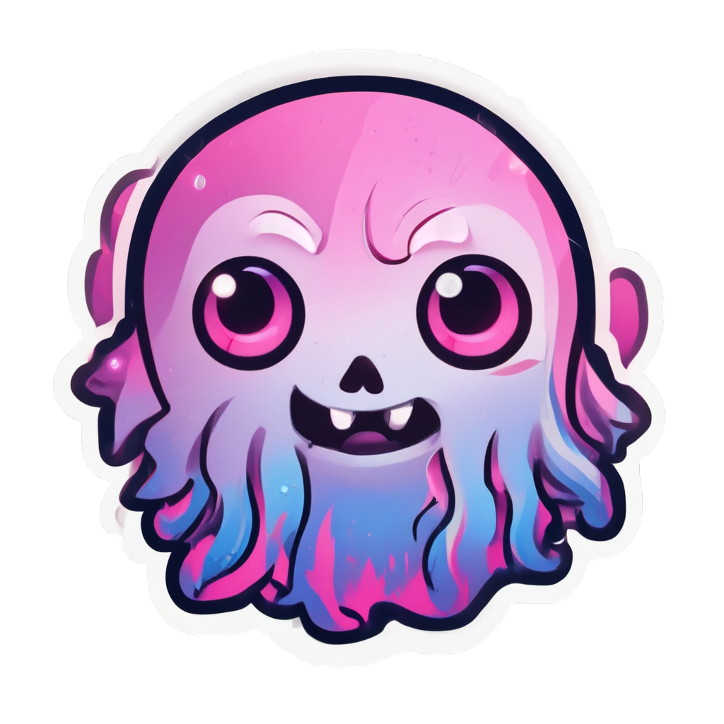 Neon Glow Ghost — ghost stickers