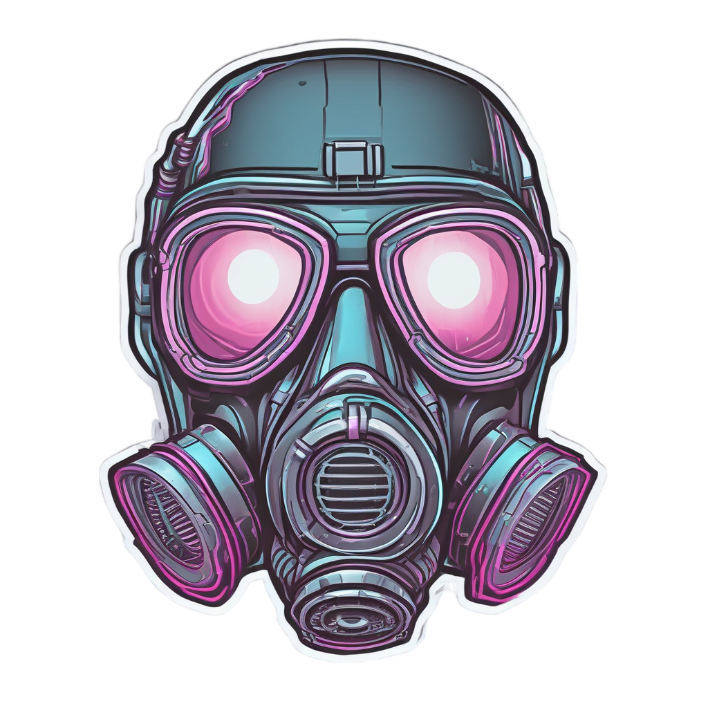 Neon Haze Protector — gas mask stickers