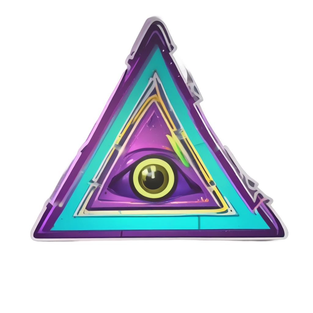 Neon Laser Eye Triangle — gamer stickers