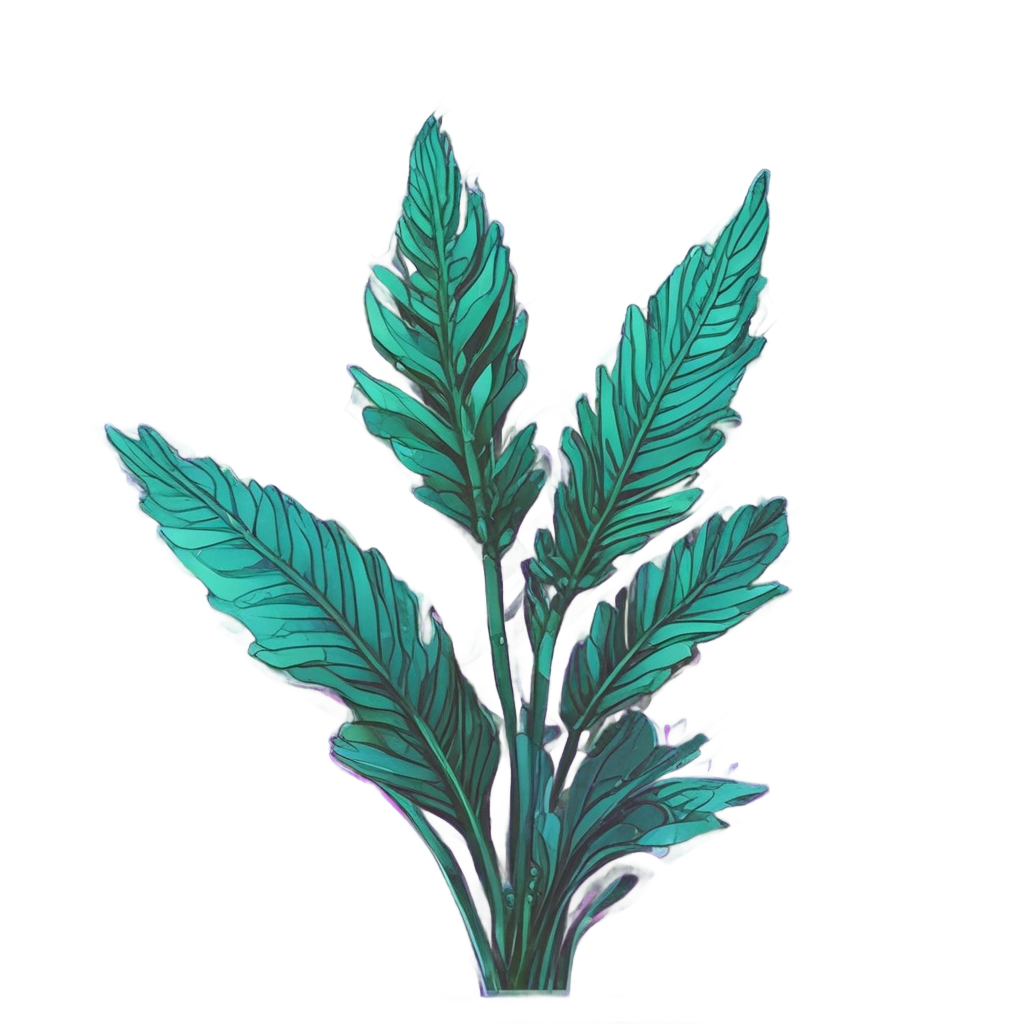 Neon Lavender on Grid — single stem stickers