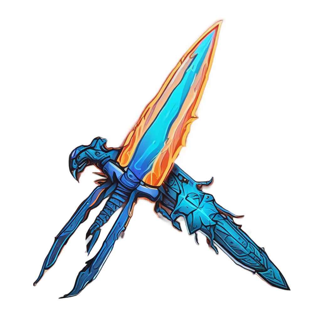 Neon Machete Dragon — dragon stickers
