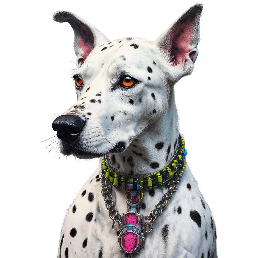 Neon Punk Dalmatian — dogs stickers