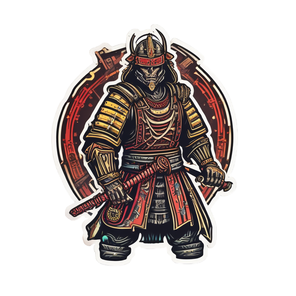 Neon Samurai Glow Danger — radioactive stickers