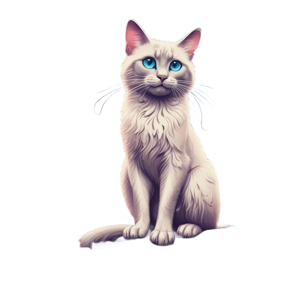 Neon Siamese Mermaid — cats stickers