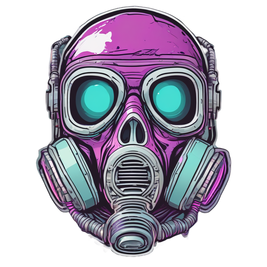 Neon Skull Gaze — spooky stickers