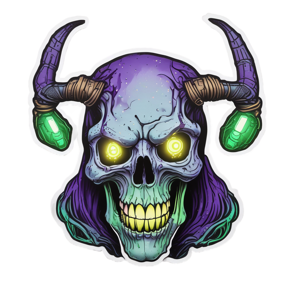 Neon Skull Reaper Firefly — reaper skull stickers